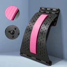 Universal For Both Men And Women, Adjustable Height Plastic Four Layer Waist Massage Board, Waist Relief Device, Waist Stretching Massage Device, Cervical And Spinal Back Stretching Device, Back Pain Relief Cushion; - 1 Massage Stretcher - View 6