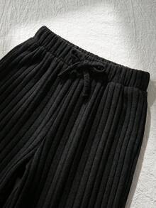 SHEIN 隨機 2 件，1 件出貨]驚喜盲盒!!!! 50% 機率獲得 2 件兒童少女蓮花粉純色極簡時尚寬鬆舒適休閒長褲，適合夏季度假、假日、夏天與旅行穿著 - 彩色 - 查看 6