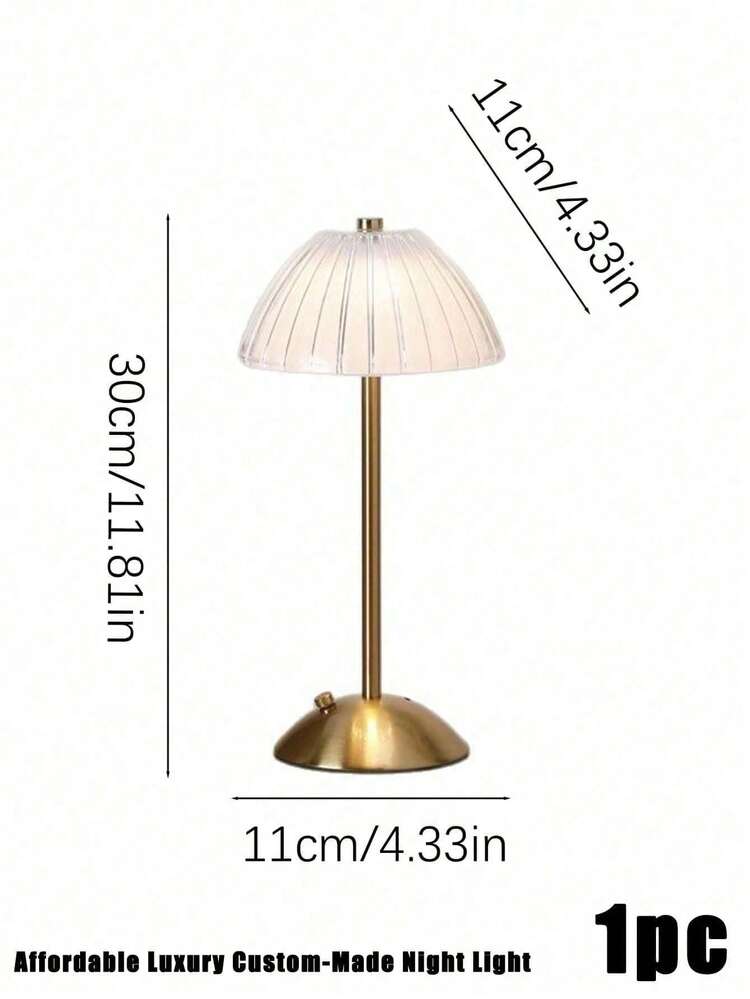 1pc Crystal Table Lamp, Bedroom Bedside Lamp, Light Luxury Ambient Lighting, Nightstand Lamp, Rechargeable Night Light, Master Bedroom, Upscale Aesthetic - one-size - View 8