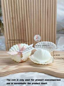 VICKYO 10-Piece Shell Candle Gift Set, Including Shell-Scented Candles, A Shell Gift Box, And Pink Ribbon Tags, Is The Perfect Gift For Weddings, Bridal Showers, And Beach Parties. - 10Pcs - View 4