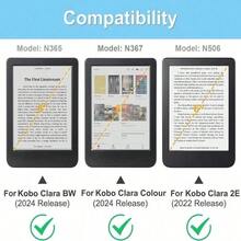 K0B0 Clara Color/2e/Bw 6 吋電子書閱讀器保護殼 磁吸蓋 N365 N367 N506 壓克力分體保護殼 自動喚醒/睡眠 360度旋轉 可拆卸 - 彩色 - 查看 5