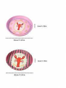 Joivida 1pc/2pcs Cartoon Letter Print Jewelry Tray, Ambient Decor Style, For Living Room Bedroom Bathroom Use - Multicolor - View 14