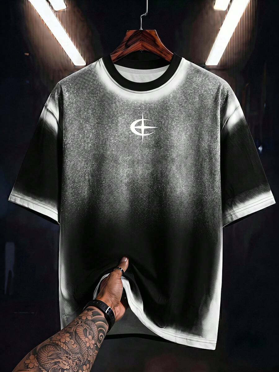Gym Rark Men's Gradient Print Short Sleeve Sports T-Shirt - Multicolor - View 1