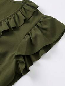 EMERY ROSE Ladies Weave Elegant Summer Long Dresses For Vacation - Army Green - View 6