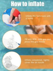 1 Buah Kursi Santai Kolam Renang Mewah, Nyaman, Tahan UV, Tahan Lama, Gaya Tropis, Tempat Tidur Gantung Terapung, Perlengkapan Penting untuk Pesta Kolam Renang Musim Panas, Taman, Pantai, dan Liburan di Kolam Renang - MultiWarna - View 3
