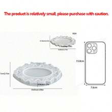European Court Retro Embossed Silicone Mold For DIY Oval , Storage Trays & Ornaments - White - View 11