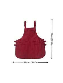 Adjustable Multi-Pocket Double-Sided Polyester Art Apron, Wear-Resistant Workwear For Kitchen, Bakery, Coffee Shop And Photography, Versatile Practical Apron For Home And Various Commercial Scenarios - Multicolor - View 3