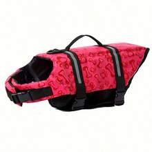 1pc Dog Life Jacket, Adjustable Chest & Neck, Tear-Resistant Pet Life Vest, Suitable For Medium & Small Dogs, Boating, Swimming, High Buoyancy, Includes Easy-Carry Handle And D-Ring - Multicolor - View 5