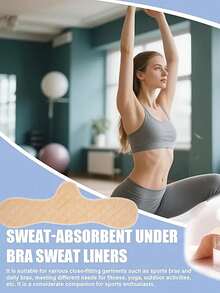 5/10 Pcs Extended Bra Pads, Washable Reusable Sweat-Absorbing Inserts For Sports Bras, Moisture-Proof Breast Support Accessories For Women's All-Season Outdoor Activities. - Multicolor - View 3
