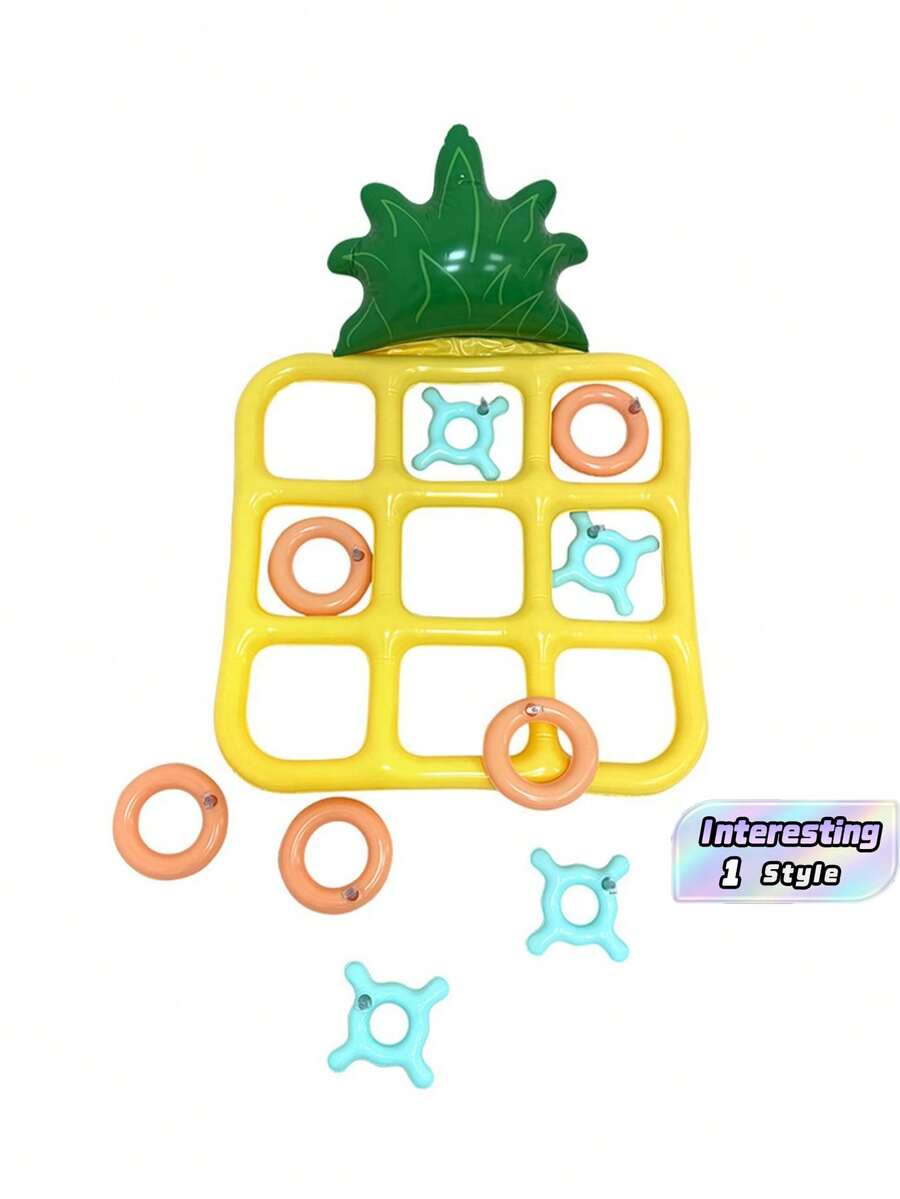1 Set Of Inflatable Ring Fork Game, Pineapple Throwing Game, Water Throwing Game, Interactive Outdoor Equipment - Multicolor - View 1