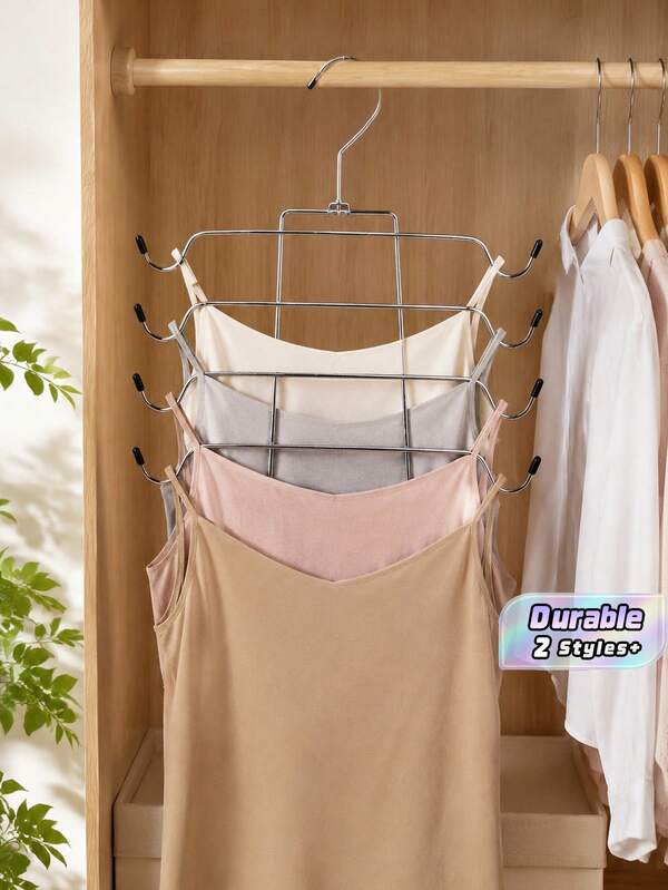 Collapsible Multi Hooks Clothes Organizer, Multifunctional Hanger For Vests, Camis, Scarves, Neck Ties Storage.