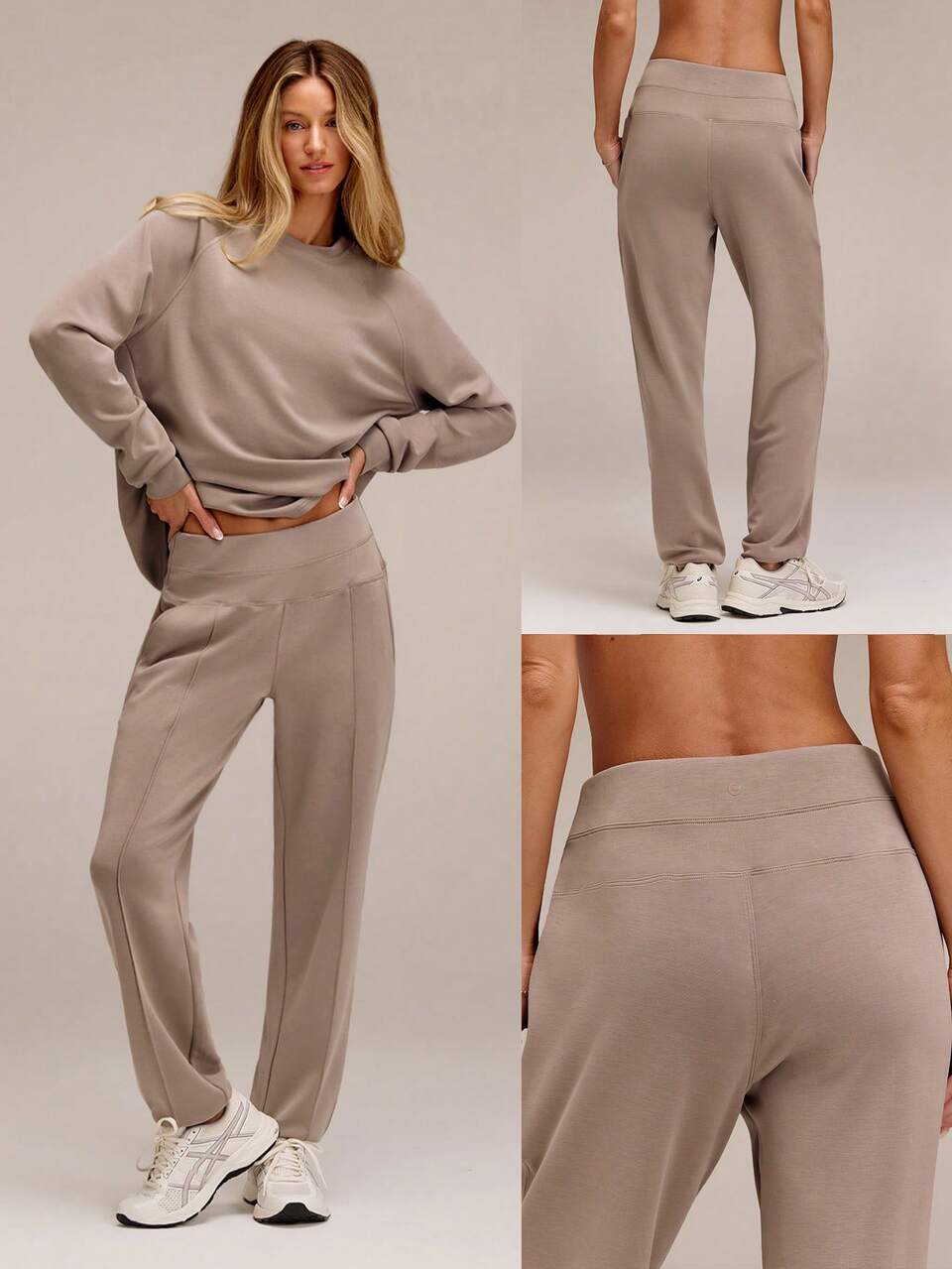 SoftCalm Modal Low-Key Glow Fitted Joggers With Front Seam Detail & Dual Slip Pockets Gym Studio Daily Casual