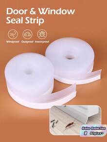 1 PC Self Adhesive Weather Stripping Door Seal Strip Draft Stopper Windproof Soundproof Heat Insulation Gap Filler For Door Window Frame Home Improvement Noise Reduction Durable Flexible Strong Adhesive Easy Cut To Fit Practical - Multicolor - View 1