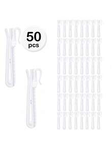 White Plastic Curtain Hooks Adjustable Pleated Curtain Clips Hooks Multi-Purpose Curtain Hooks For Curtains Door Curtains Shower Curtains - multicolor - View 9
