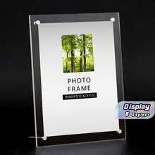 1 Pc 5inch/6inch/7inch/8inch/10inch/A4 PictureFrame Acrylic PhotoFrames Certificate Camp PosterDisplay Stand Frame Rectangle PaperHolder TabletopDecor - transparent - View 1