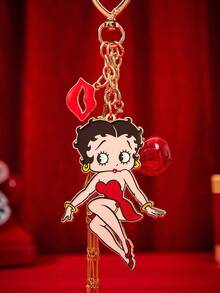 Betty Boop X Joivida Keychain, Bag Decoration, Bag Hanger Chain - Red - View 5