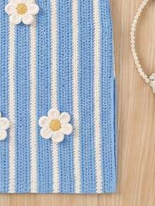 Young Girl Young Girl Young Girl Casual Fashion Knit Cami Dress, Suitable For Summer - Multicolor - View 7