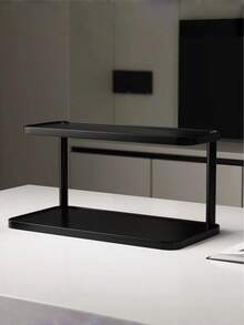 Estante de almacenamiento de escritorio negro, organizador de portavasos, estante de escritorio para tazas de agua, tazas de café, juegos de té - Negro - Ver 7