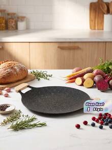 Outdoor Korean-Style BBQ Plate, Butane Stove Grill Pan, Non-Stick Round Griddle, Korean BBQ Pot, Multi-Function Pan For Indoor Frying, Grilling, Baking, Suitable For Home Kitchen And Camping - Korean-style Baking Pan - View 1