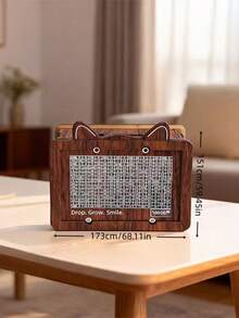 1pc Decoration Sign Piggy Bank DIY Wooden Money Box, Reusable & Writable. Suitable For Coins And Bills Best - brown - View 5