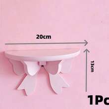 Joivida 1Pc Soft Girl Display Stand, Pink Bow Storage Rack, Wall-Mounted Storage Rack, Girlish Room Decoration - Multicolor - View 9