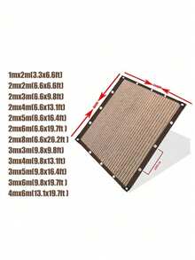 1pc Outdoor Shade Mesh Screen Curtain With Grommets Heavy Duty Tear - Multicolor - View 5