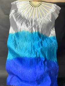 Stage Performance Dance Fan Flowing Silk Dance Fan Colorful Dancing Fabric Fans For Dancers Stage Performances Wedding Shows Square Dancing Performance Dance Events Also Suitable As Mother's Day Gift Dance Stuff Dance Accessories - Multicolor - View 13