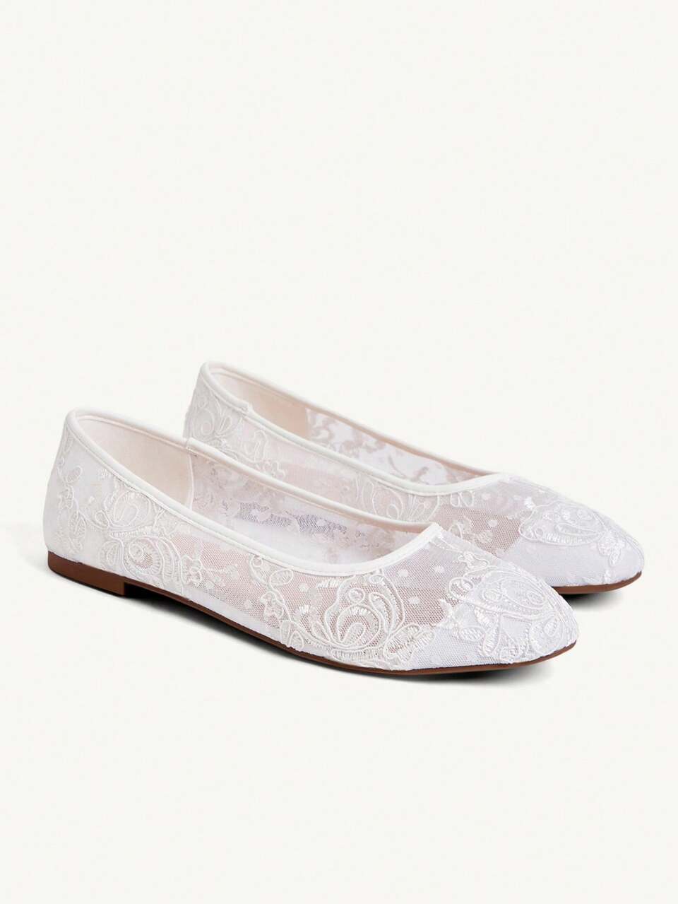 CUCCOO CHICEST Women Shoes Round Toe Flat Bottom Beige Lace Mesh Women's Flat Bottom Shoes Light Comfortable Simple Elegant Breathable Commuting Daily Versatile