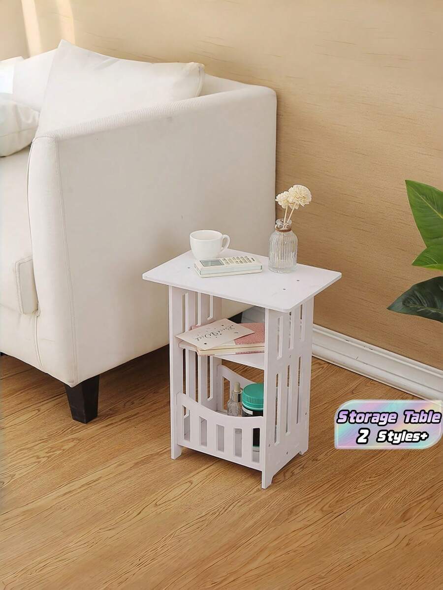 1 Piece Modern Minimalist Side Table Storage Cabinet Nightstand Small Square Table For Bedroom Living Room Sofa End Table Versatile Furniture Space Saving Home Organizer - Multicolor - View 1
