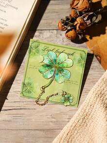1PC Vintage Metal Leaf Bookmark With Chain Charm Hollow Design Exquisite Ginkgo Maple Clover Lotus Pendant Ideal Gift For Book Lovers Students Teachers Writers Readers 6 Styles Random Assorted - multicolor - View 11
