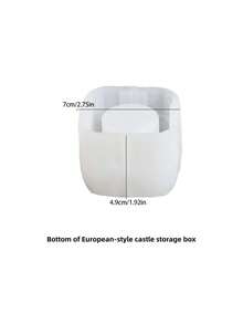 European-Style Relief Dome Castle Storage Box Silicone Mold Diy Gypsum Cartoon House Candlestick Epoxy Mold. - Castle - View 2
