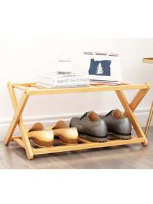 1pc 2/3/4/5 Tier Simple Indoor Multi-Layer Shoe Rack, Foldable Space-Saving Shoe Cabinet For Home Entrance, Student Dorm Storage Shelf (Needs Assembly) - Apricot - View 11