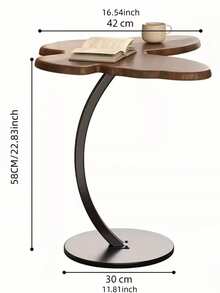 1PC Standard Size Modern Wood Metal Black Open Shelving Unit Storage Rack Display Stand With Sturdy Frame Rustproof Finish Space Saving Design Easy Assembly Lightweight For Living Room Bedroom Kitchen Balcony Versatile Home Organizer Essential - table - View 7