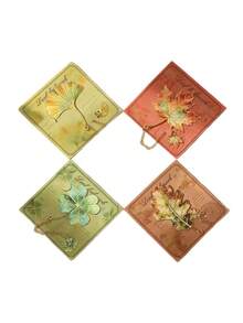 1PC Vintage Metal Leaf Bookmark With Chain Charm Hollow Design Exquisite Ginkgo Maple Clover Lotus Pendant Ideal Gift For Book Lovers Students Teachers Writers Readers 6 Styles Random Assorted - multicolor - View 5