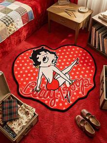 Betty Boop X Joivida 1件地毯－授權卡通地墊，柔軟毛絨家居裝飾 - 貝蒂小姐 - 查看 2