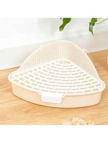 1 Buah Kotak Pasir Kelinci Segitiga, Toilet Sudut Plastik untuk Hewan Kecil, Kelinci, Musang, Hamster, Chinchilla - Pet C - MultiWarna - View 6