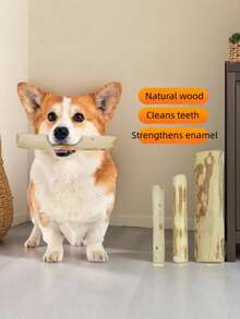 1PC Natural Coffee Wood Dog Chew Stick Edible Stress Relief Durable Long Lasting For Large Breed Dogs Teething Chewing Toy Dental Health Natural Instinct Must Have Pet Supplies - Multicolor - View 6