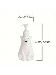 1 Peça Garrafa Dispensadora de Loção, Shampoo e Sabonete Líquido com Bomba de Pressão em Formato de Urso Fofo, Portátil, à Prova de Vazamento, Tamanho de Viagem, Recipiente de Cosméticos para Banheiro, Academia, Bolsa de Viagem, Acessório de Chuveiro - Visão 2