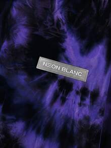 NEON BLANC Men's Purple And Black Crew Neck Casual Goth Daily Wear T-Shirt Halloween Rave Concert Autumn - Multicolor - View 6
