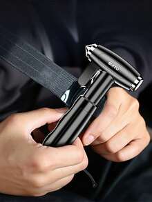 1PC 3 In 1 Car Emergency Hammer Window Breaker Seatbelt Cutter Quick Escape Tool Multi Function Safety Rescue Device For Vehicle Roadside Emergency Survival Kit Driver Gift - A - View 8