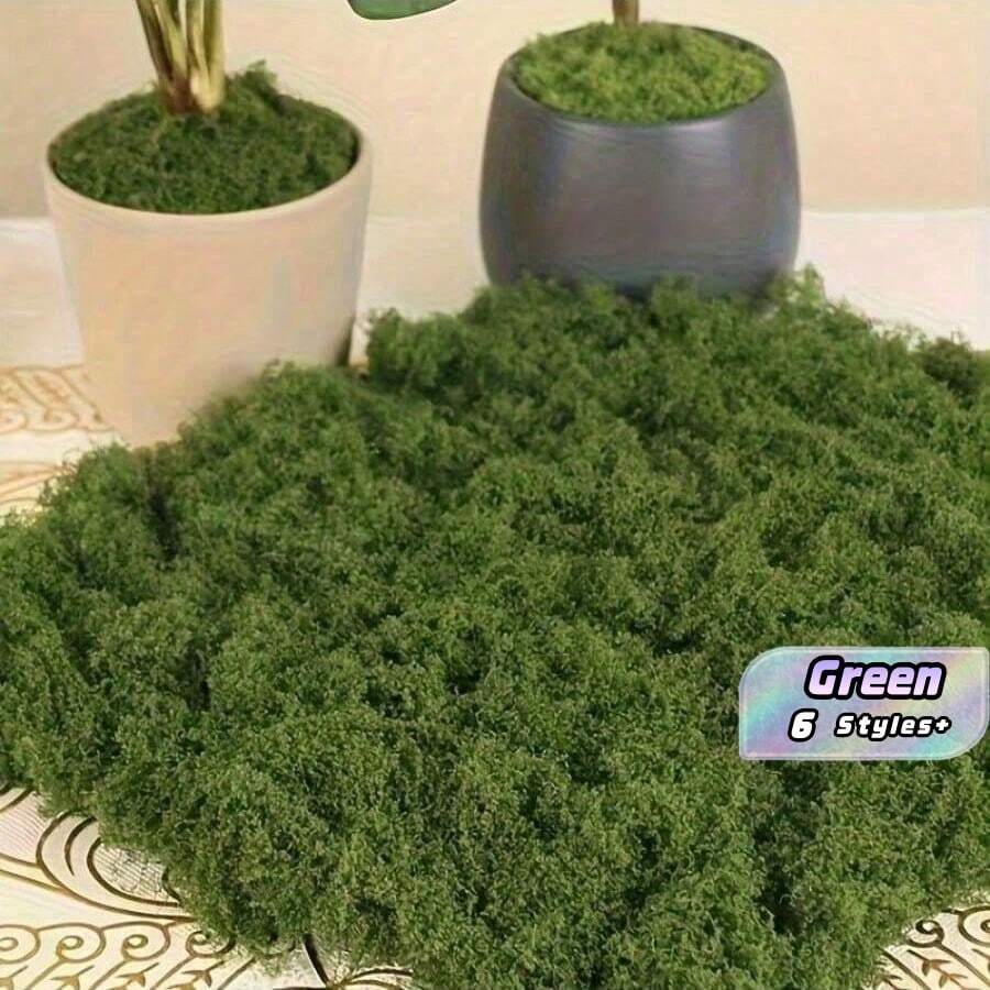 40/100/150/200/300/350 جرام عشب طحلب محاكي، طحلب صناعي مزيف لتصميم المناظر الطبيعية الصغيرة، عشب نباتي أخضر، ديكور نافذة النباتات المزروعة في أصص، تصميم المناظر الطبيعية - متعدد الألوان - مشاهدة 1
