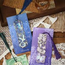 Butterfly Tassel Hollow Metal Bookmark, Reading Page Clip Gift - multicolor - View 5