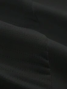 Cheerettes 女款純色拉鍊休閒日常旅行騎行短袖上衣 - 黑色 - 查看 6