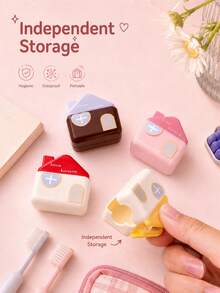 Zazumi 1/4Pcs Press-Open Toothbrush Head Cover Clip, Dustproof Ventilated Portable Toothbrush Protector & Holder For Manual And Electric Toothbrushes, Bathroom Counter, Travel, Hotel, Daily Oral Care Storage & Holiday Gift - View 4