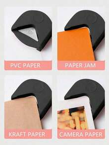 1 pieza Redondeador de esquinas de papel - Herramienta de punzonado de esquinas R4 de 4 mm, Punzón de esquinas R4, Recortadora de papel portátil para tarjetas laminadas, cartulina, scrapbooking, tarjetas fotográficas, manualidades de corte de papel, perforador para oficina, escuela, navidad, regalo - Negro - Ver 4