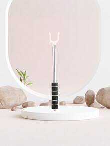 Telescopic Clothes Fork, Stainless Steel Extendable Garment Hanging Pole, U-Shape Non-Slip Clothesline Prop Rod With Sponge Grip, Portable High Reach Laundry Stick For Balcony & Closet - multicolor - View 2