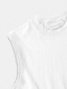 Manfinity Homme Camiseta de tirantes lisa para hombre, vacaciones - Blanco - Ver 5