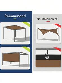 1pc Tear Resistant Sun Shade Cloth Reinforced Edges Heavy Duty High Density Insulation Netting UV Protection Anti Snow For Balcony Patio Courtyard RV Camper Privacy Fence Screening Garden Outdoor Shade Cover - Multicolor - View 5