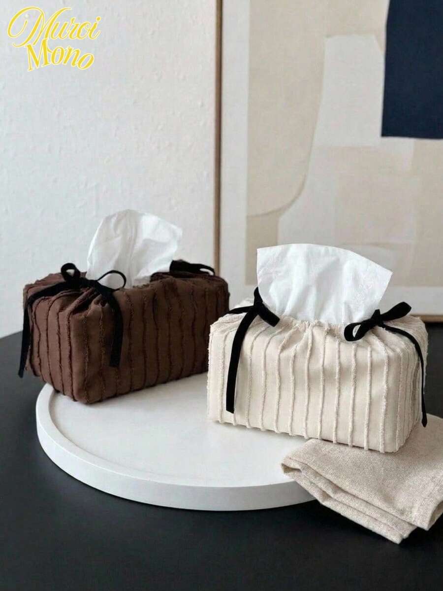 Muroi Mono Kotak Kertas Mengkilap dengan Rumbai Gaya Ins, Set Dekorasi Ruang Tamu dan Dapur, Kotak Penyimpanan Kecil dari Kain, Kotak Tisu Lucu, Kotak Serbet Modern, Dekorasi Kotak Kertas Lucu, Kotak Tisu Gaya Nordik untuk Ruang Tamu, Ruang Belajar, dan Kamar Tidur. - MultiWarna - View 1
