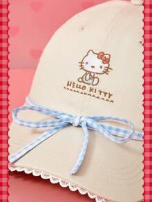 HELLO KITTY AND FRIENDS | SHEIN Ladies Bow Baseball Cap - Beige - View 2